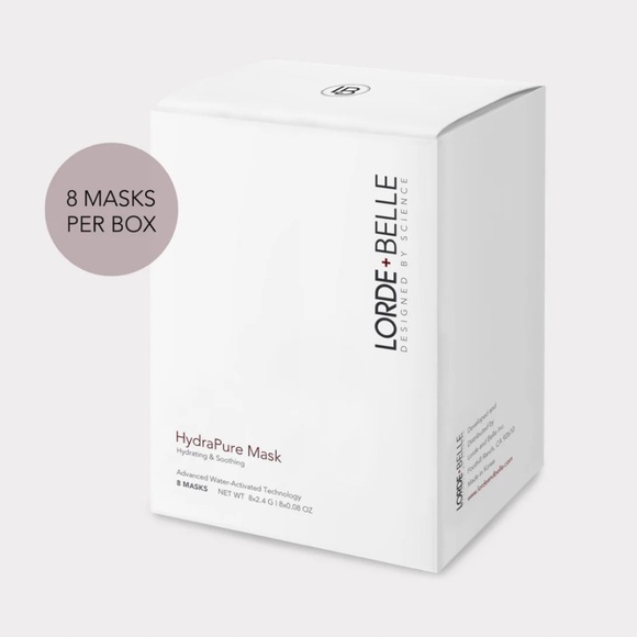 🆕 LORDE + BELLE HYDRAPURE MASK 8 COUNT - Picture 1 of 8